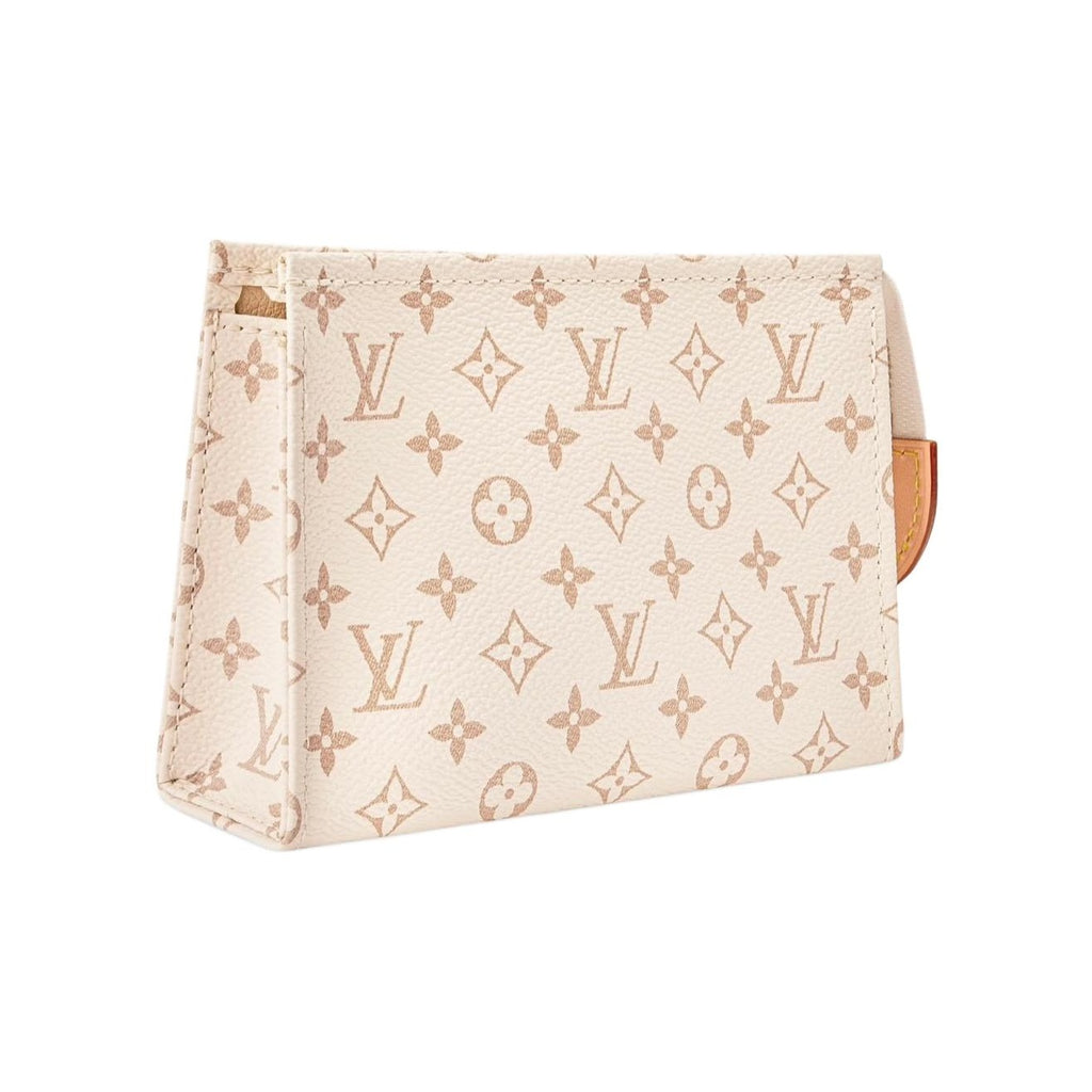 LOUIS VUITTON Poche Toilette Unisex Beige Monogram Coated Canvas Toiletry Bag M29699