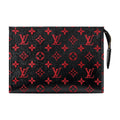 LOUIS VUITTON Poche Toilette Small Unisex Black and Red Monogram Infrarouge Coated Canvas Toiletry Bag M29704