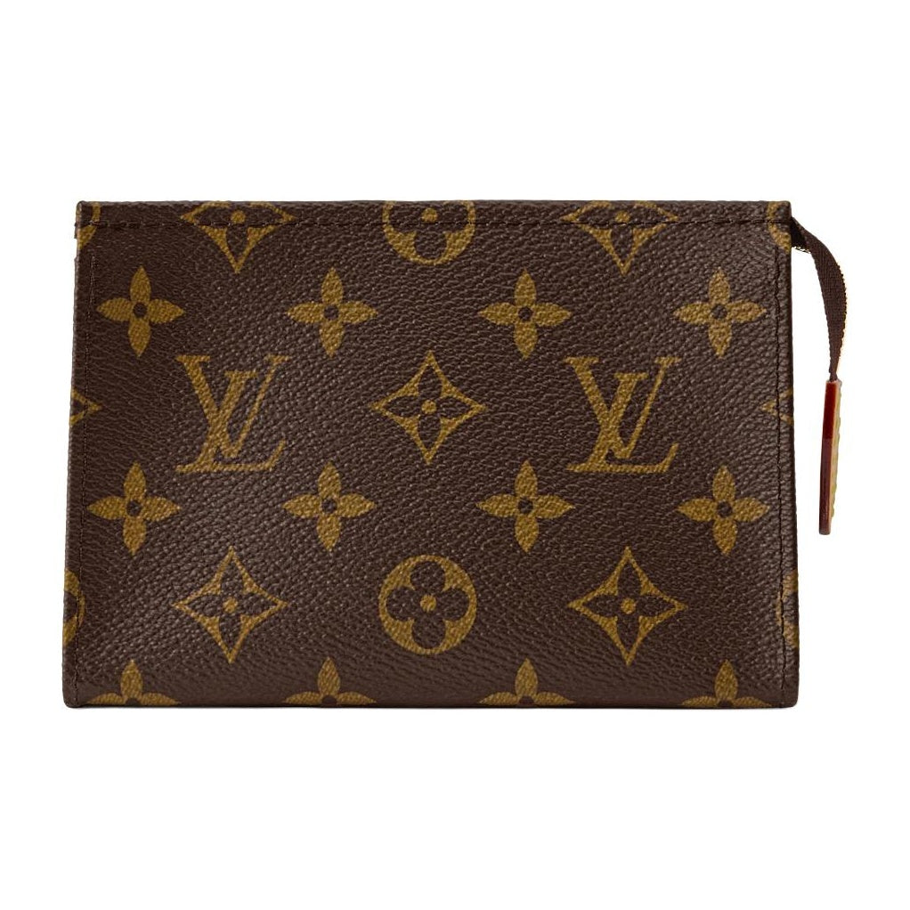 LOUIS VUITTON Poche Toilette Small Unisex Brown Monogram Coated Canvas Toiletry Bag M29700