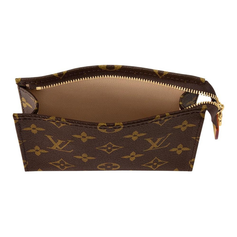 LOUIS VUITTON Poche Toilette Small Unisex Brown Monogram Coated Canvas Toiletry Bag M29700