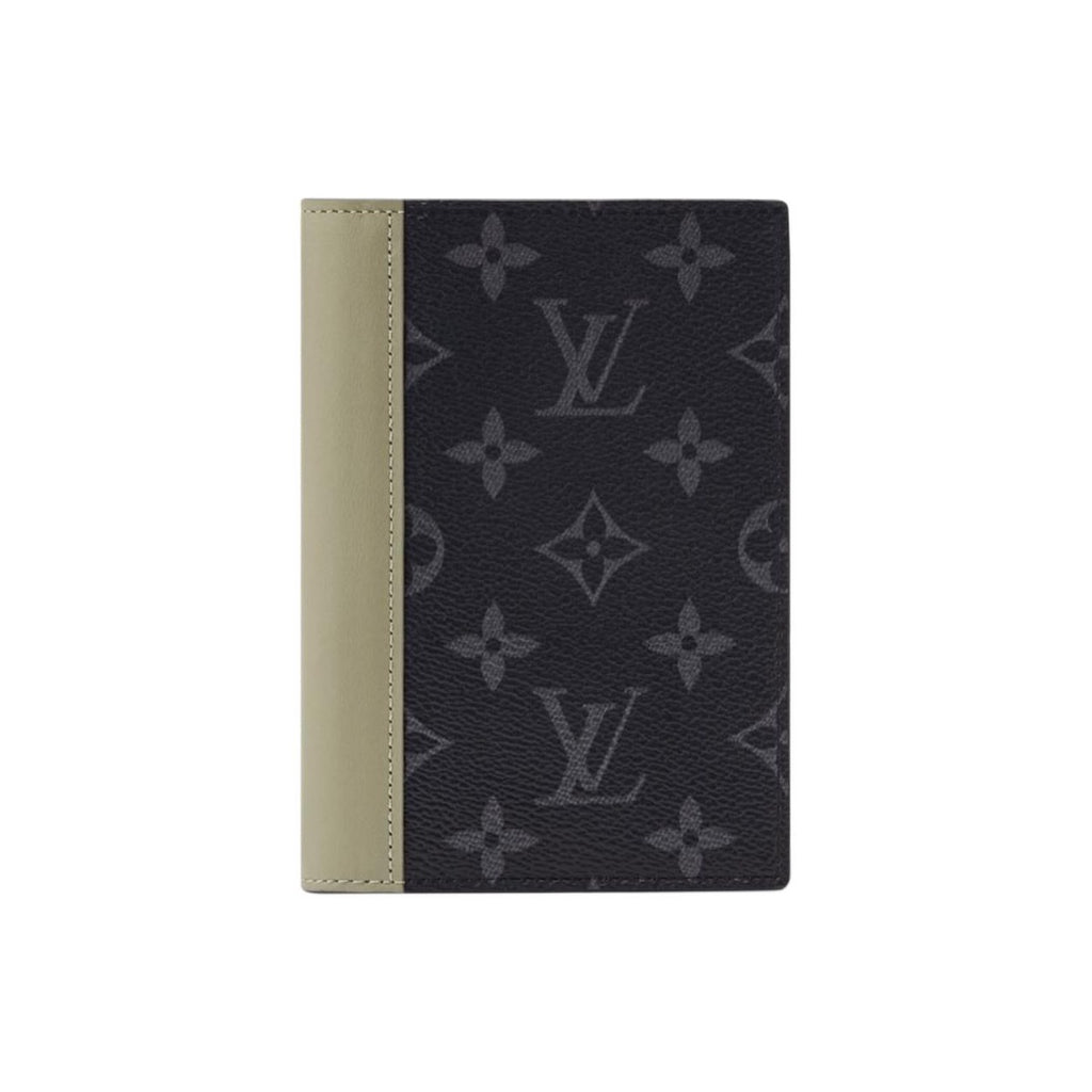 LOUIS VUITTON Men's Monogram Eclipse Passport Holder - Khaki Green - M28640