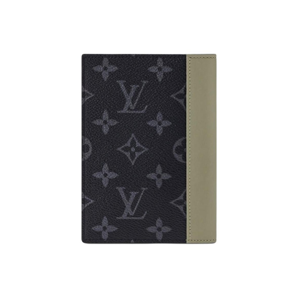 LOUIS VUITTON Men's Monogram Eclipse Passport Holder - Khaki Green - M28640