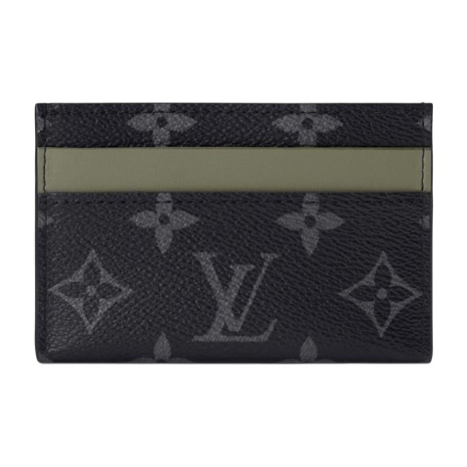 LOUIS VUITTON Men's Double Monogram Eclipse Card Holder - Khaki Green - M29768