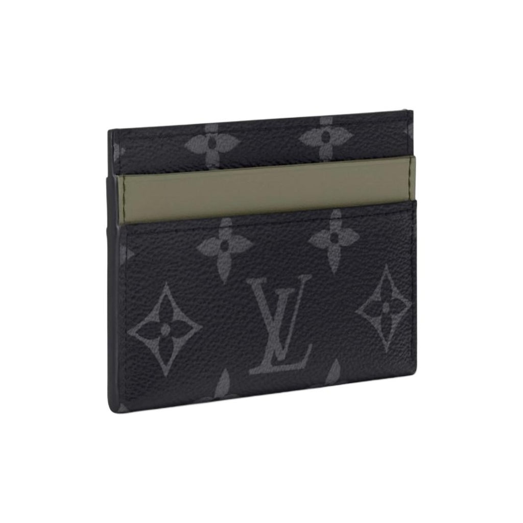 LOUIS VUITTON Men's Double Monogram Eclipse Card Holder - Khaki Green - M29768