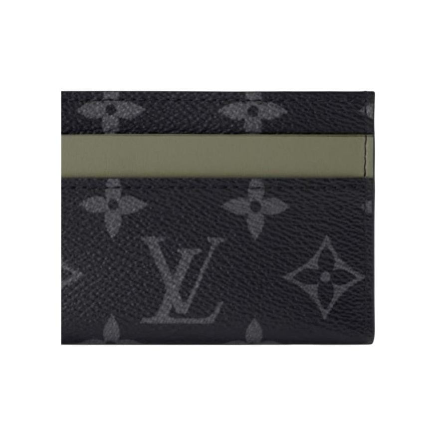 LOUIS VUITTON Men's Double Monogram Eclipse Card Holder - Khaki Green - M29768
