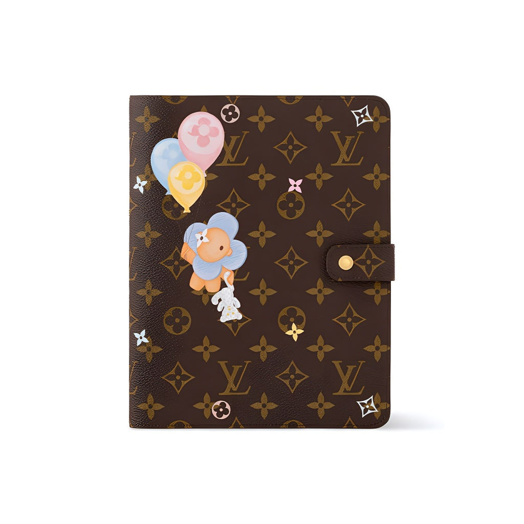 LOUIS VUITTON TRIPLETS Logo Print Notebook Cover - Medium Brown - GI1375