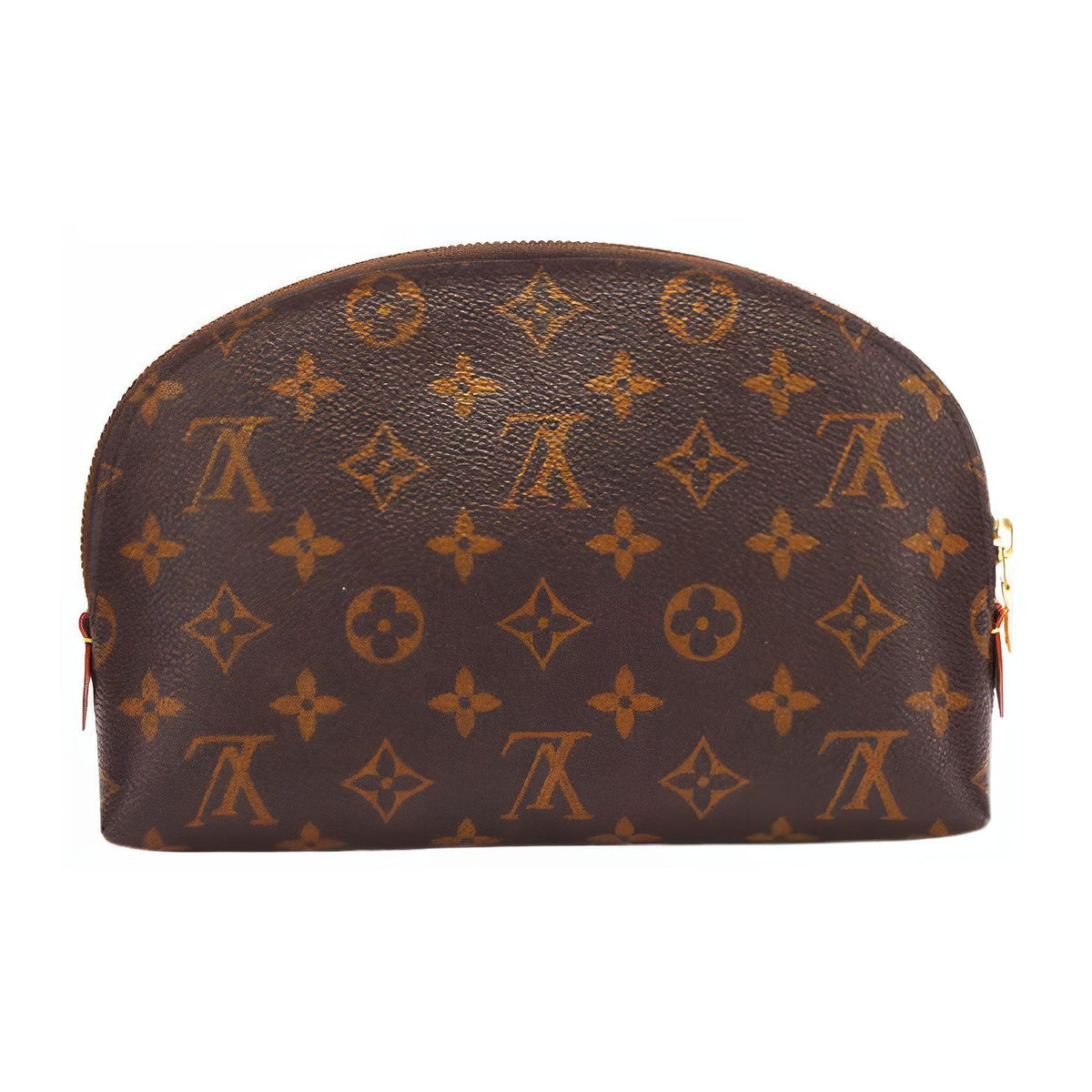 LOUIS VUITTON Women's Monogram Canvas Zip Cosmetic Pouch - Brown - M47353