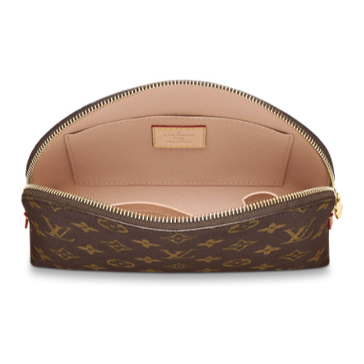 LOUIS VUITTON Women's Monogram Canvas Zip Cosmetic Pouch - Brown - M47353