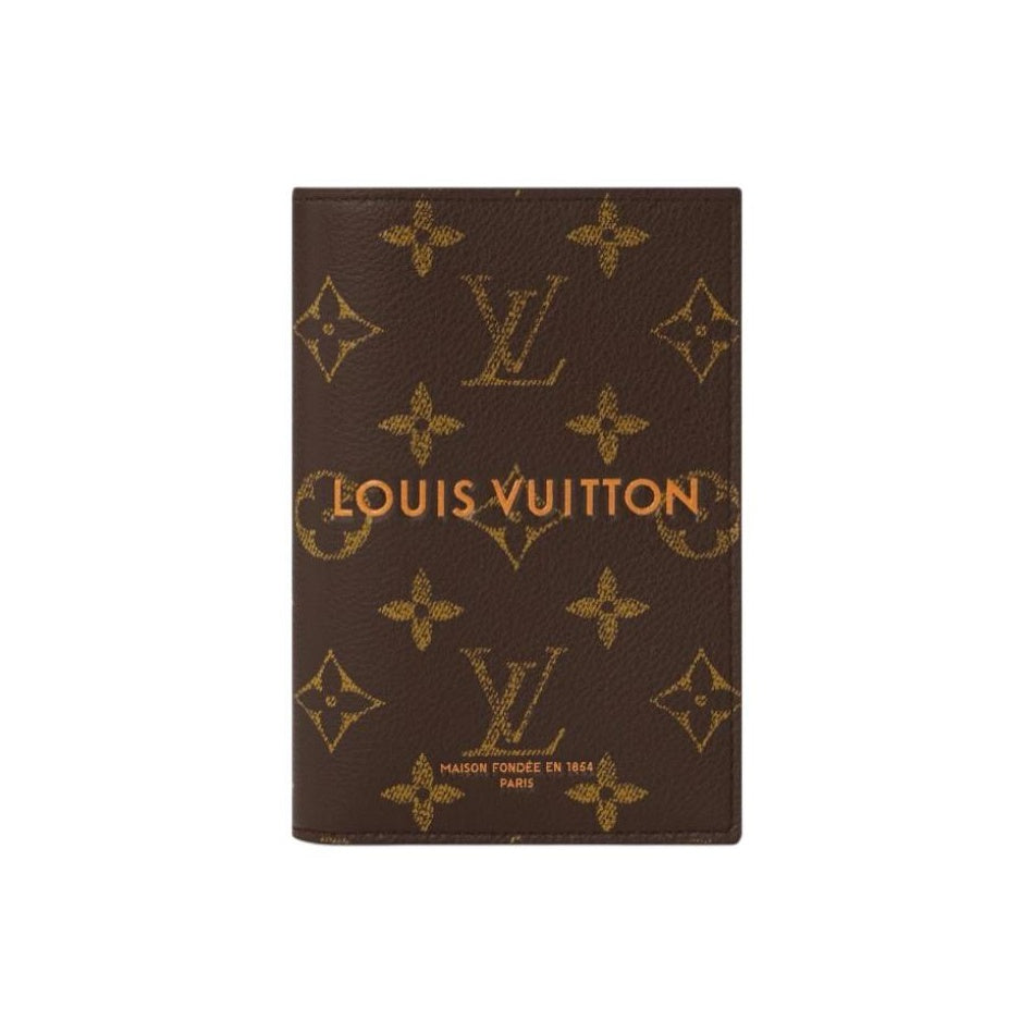 LOUIS VUITTON Men's Letter Logo Leather Card Holder - Brown - M2A491