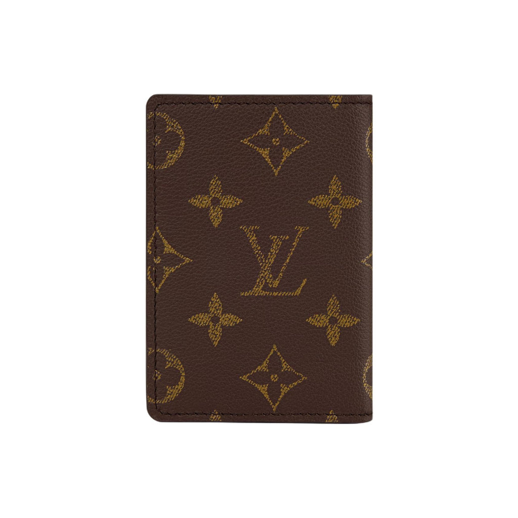 LOUIS VUITTON Pocket Organizer Calfskin Card Holder - Brown and Ochre Yellow - M2A495