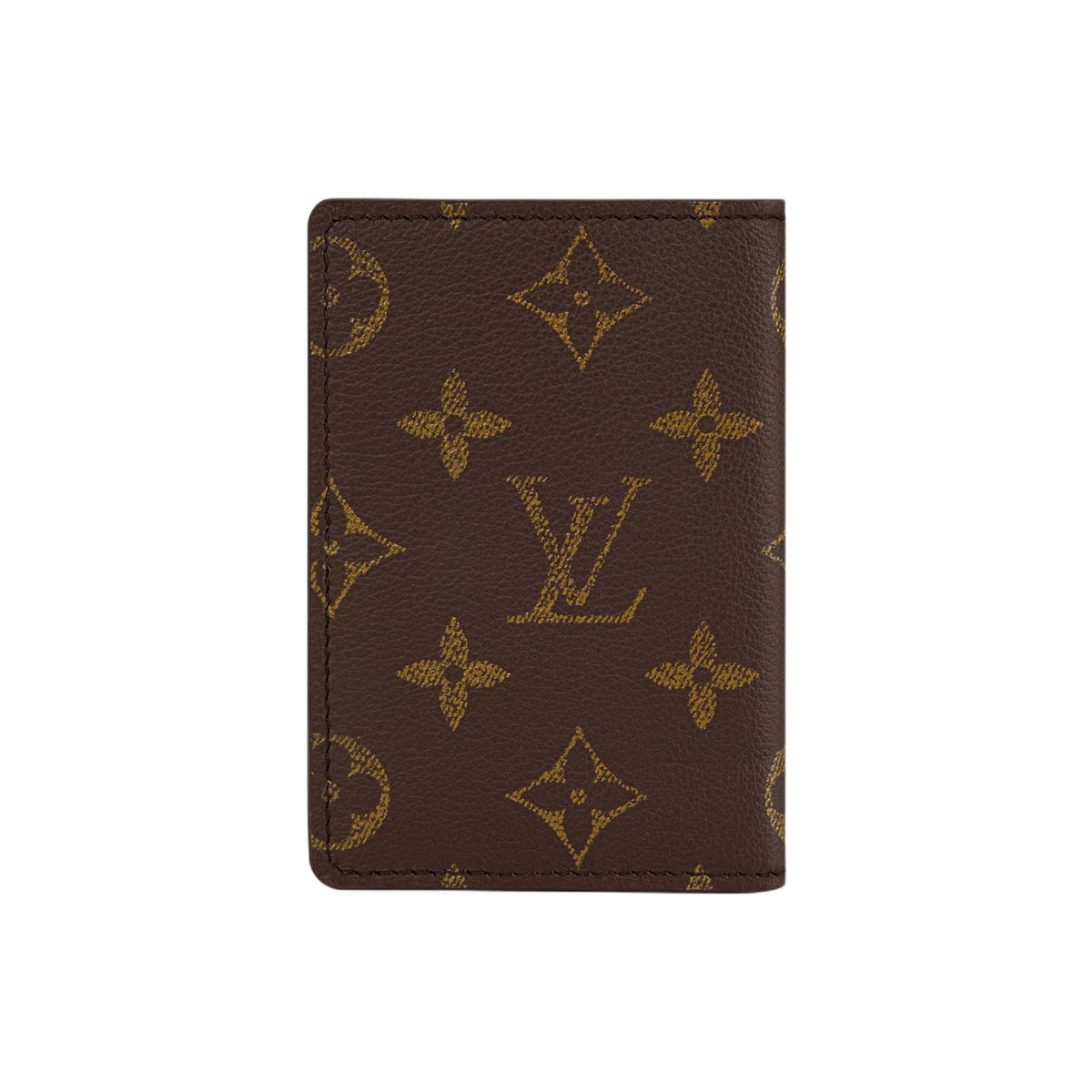 LOUIS VUITTON Pocket Organizer Calfskin Card Holder - Brown and Ochre Yellow - M2A495