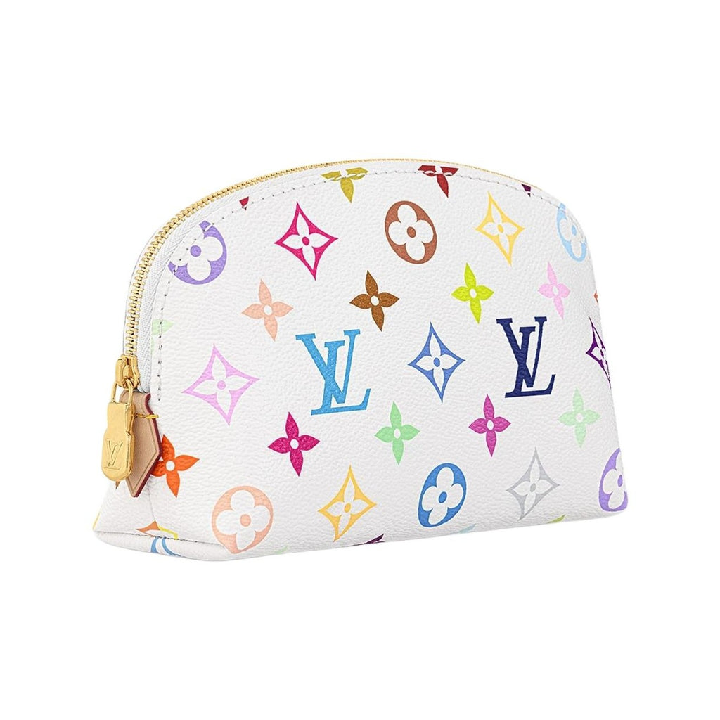 LOUIS VUITTON x Takashi Murakami Monogram Cosmetic Pouch - Small White Multicolor - M13744