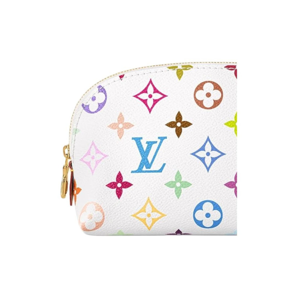 LOUIS VUITTON x Takashi Murakami Monogram Cosmetic Pouch - Small White Multicolor - M13744