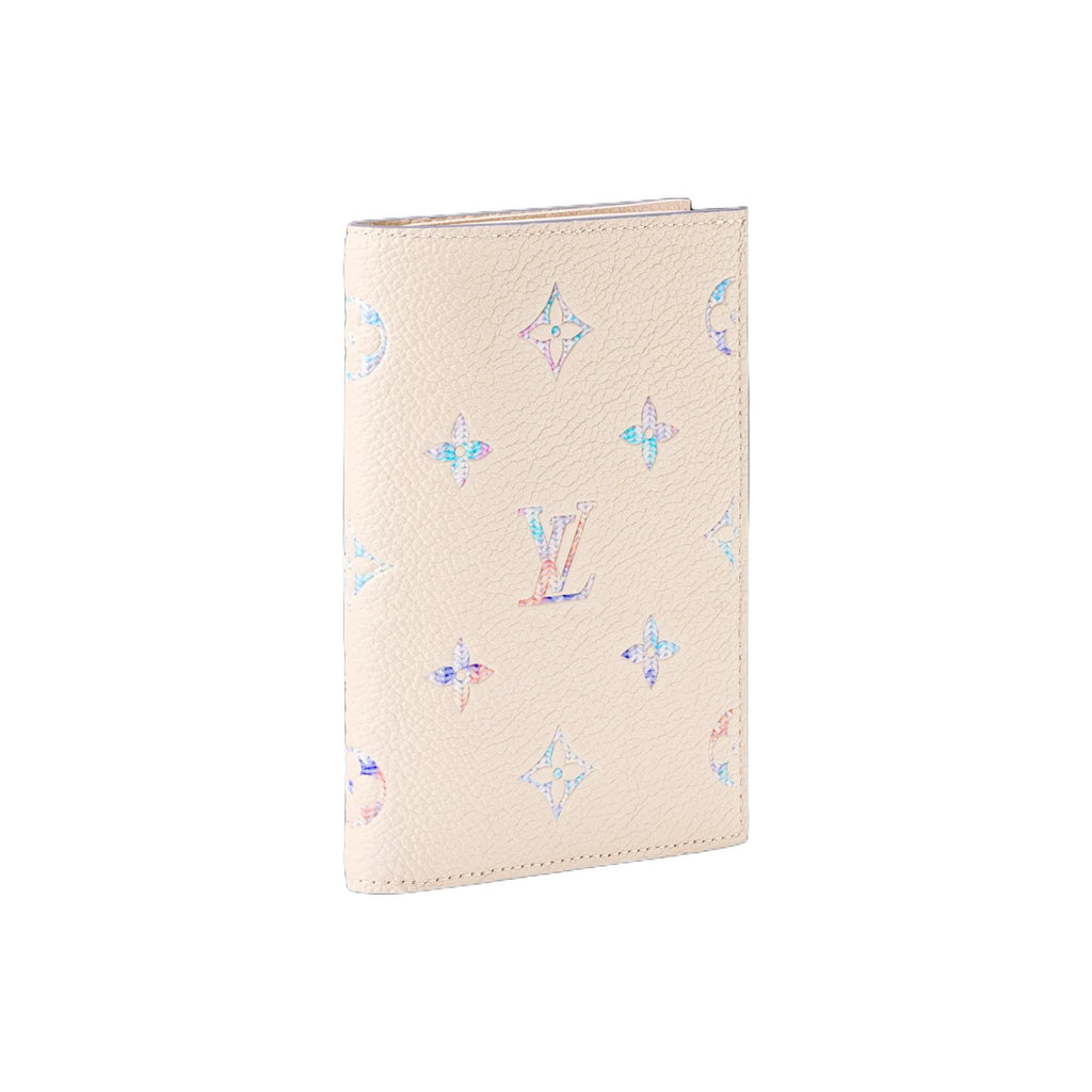 LOUIS VUITTON Quartz Pastel Leather Passport Holder - Beige and Purple - M29811