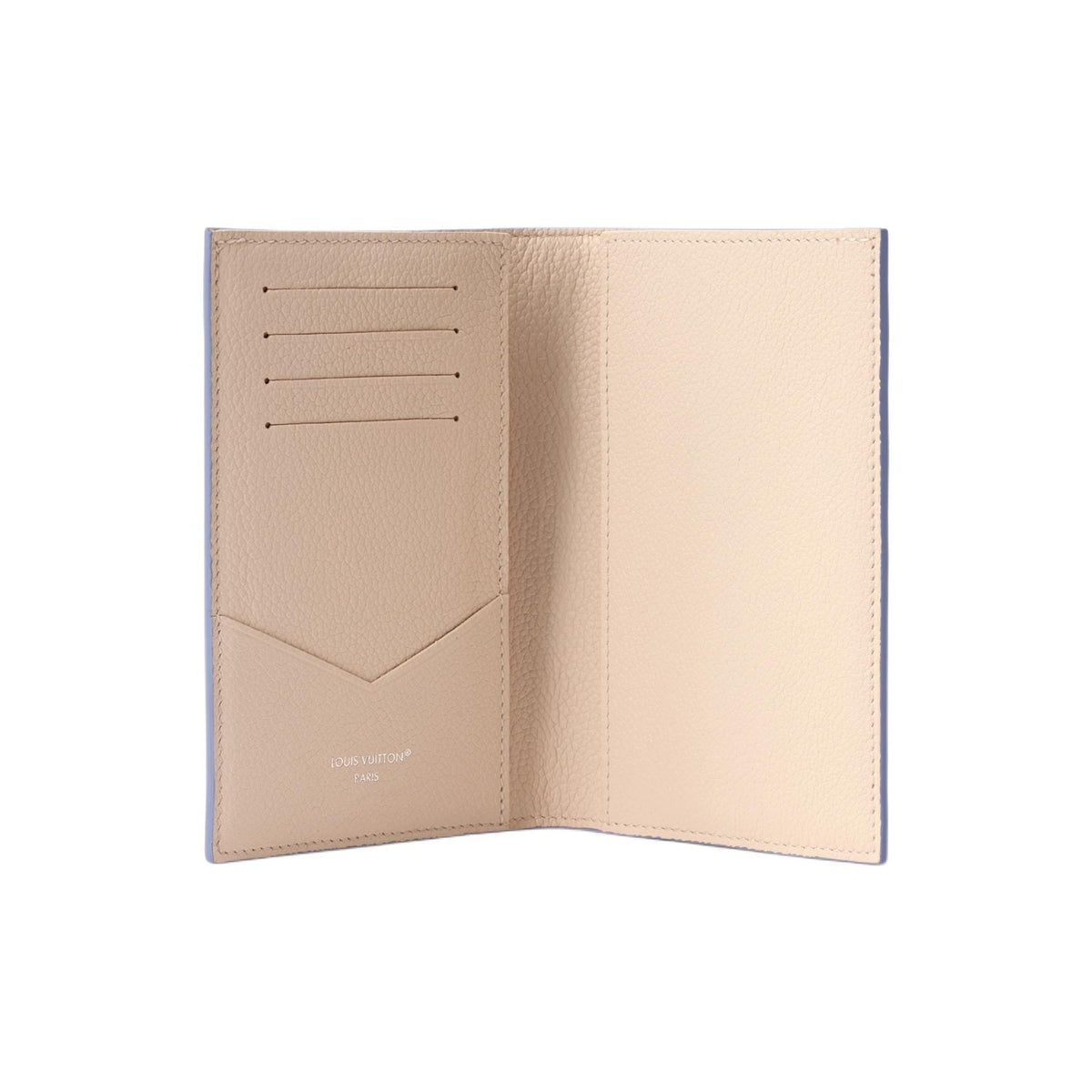 LOUIS VUITTON Quartz Iridescent Cowhide Leather Passport Holder - Beige and Purple - M29811