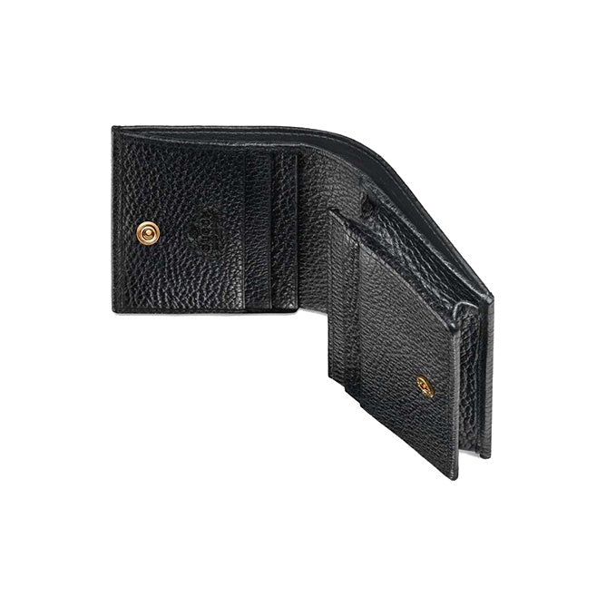 GUCCI GG Marmont Women's Black Leather Bifold Card Wallet | 456126