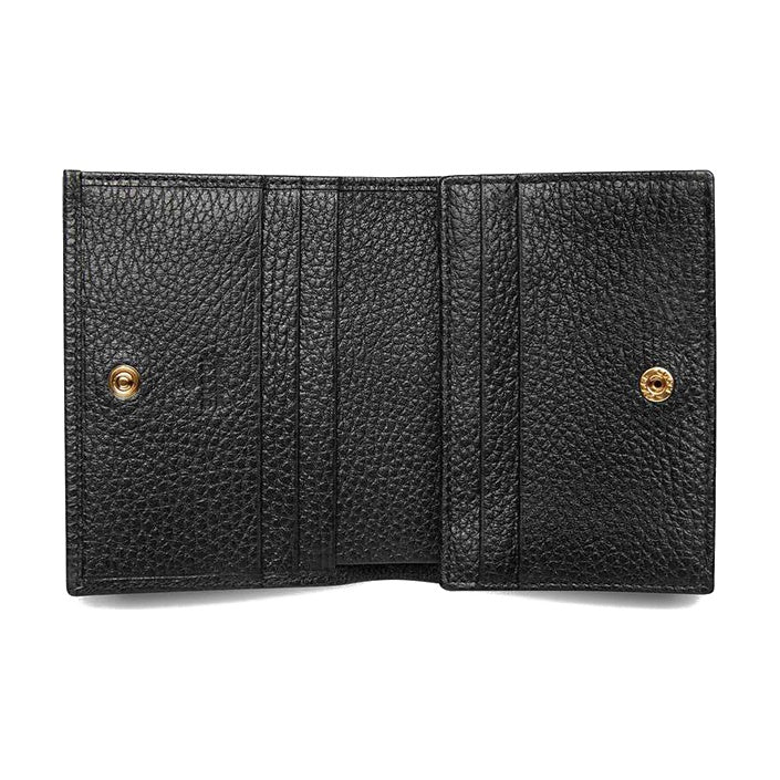GUCCI GG Marmont Women's Black Leather Bifold Card Wallet | 456126