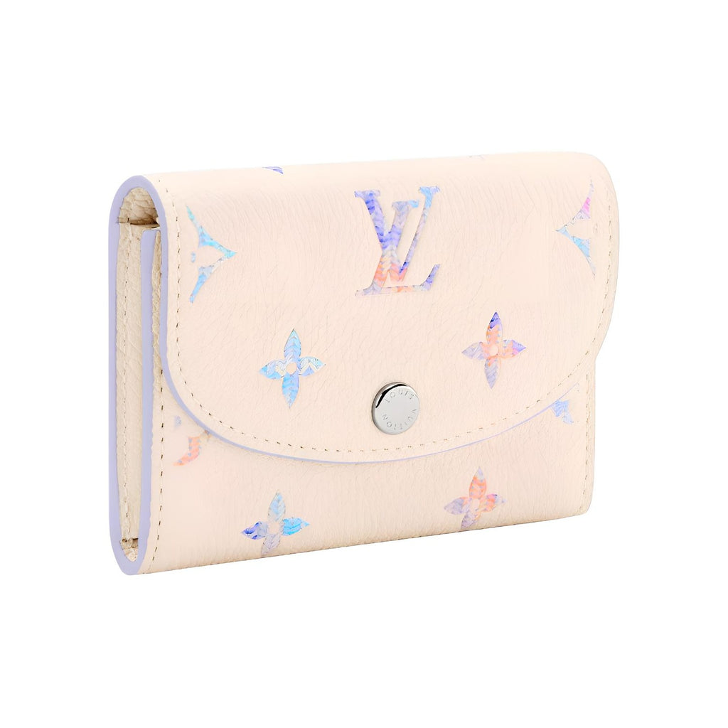 LOUIS VUITTON Rosalie Gradient Leather Card Holder - Beige and Purple - M29772