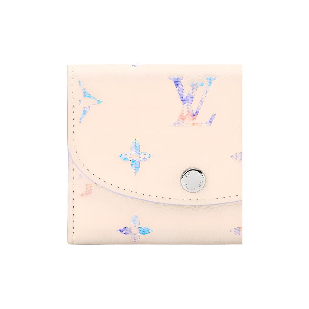 LOUIS VUITTON Rosalie Gradient Cowhide Leather Card Holder - Beige and Purple - M29772