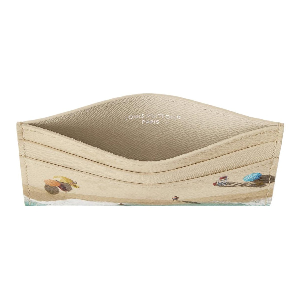 LOUIS VUITTON DOUBLE Beach Print Monogram Card Holder - Sand - M2A350