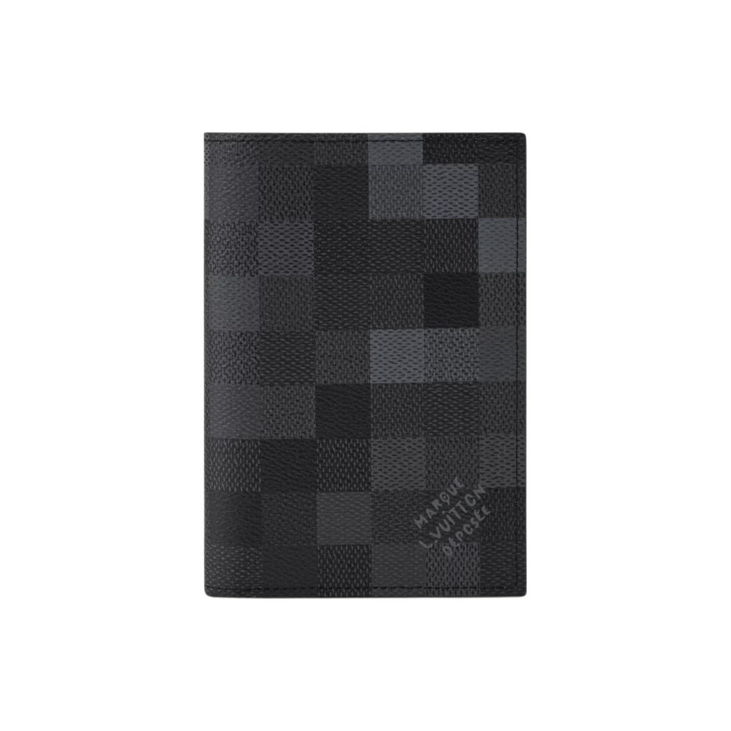 LOUIS VUITTON Damoflage Checkerboard Passport Holder - Black - M28744