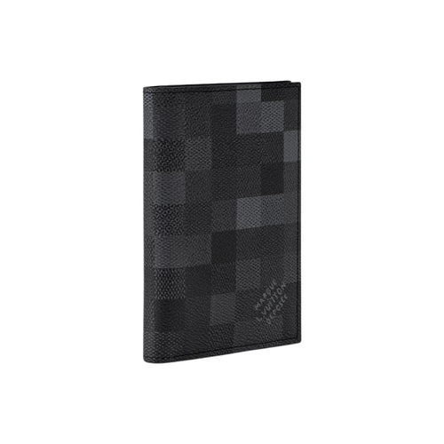 LOUIS VUITTON Damoflage Checkerboard Passport Holder - Black - M28744
