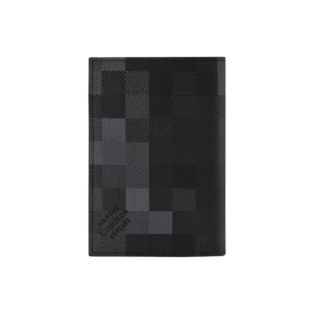 LOUIS VUITTON Damoflage Checkerboard Passport Holder - Black - M28744
