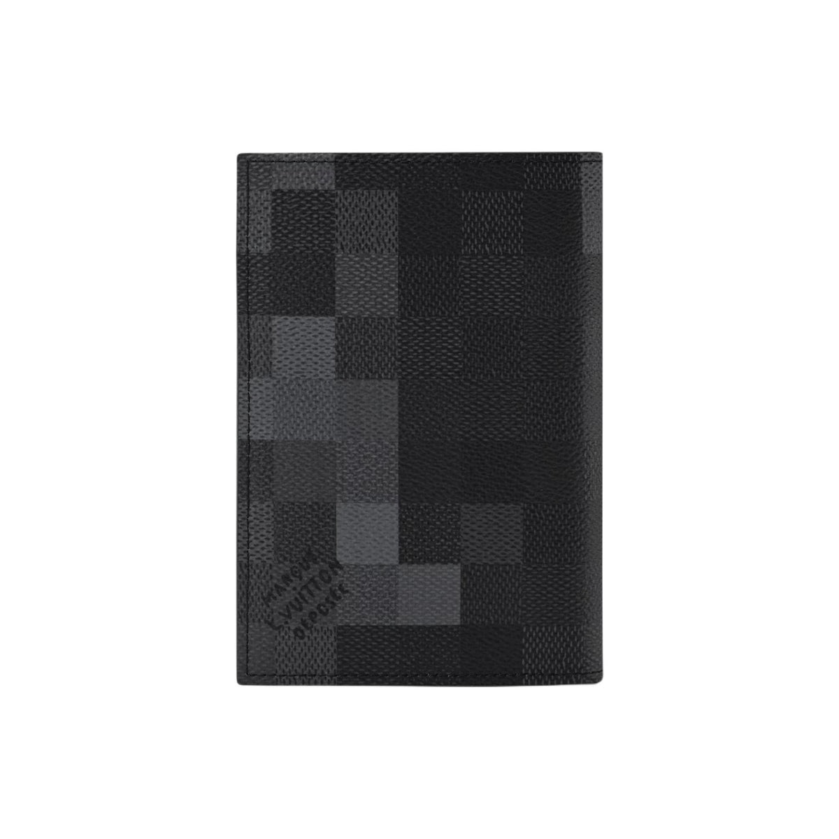 LOUIS VUITTON Damoflage Checkerboard Passport Holder - Black - M28744