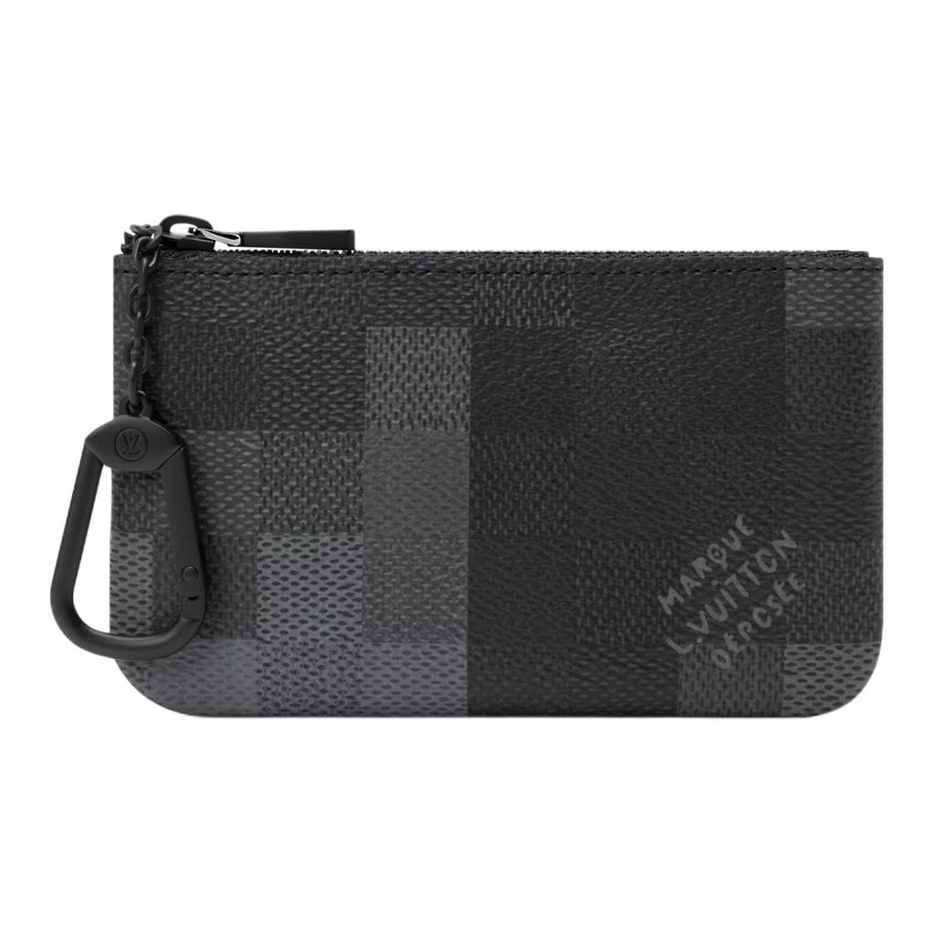 LOUIS VUITTON Damoflage Coated Canvas Key Pouch - Black - M28666