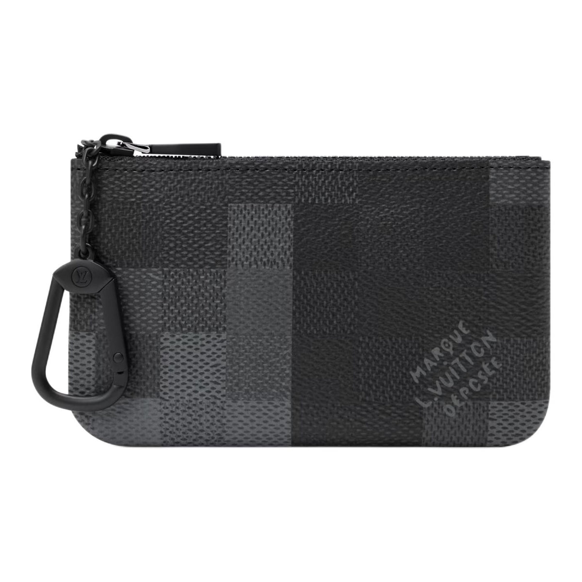 LOUIS VUITTON Damoflage Coated Canvas Key Pouch - Black - M28666