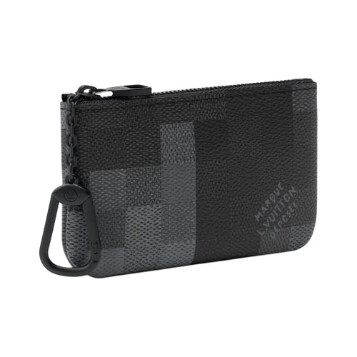 LOUIS VUITTON Damoflage Coated Canvas Key Pouch - Black - M28666