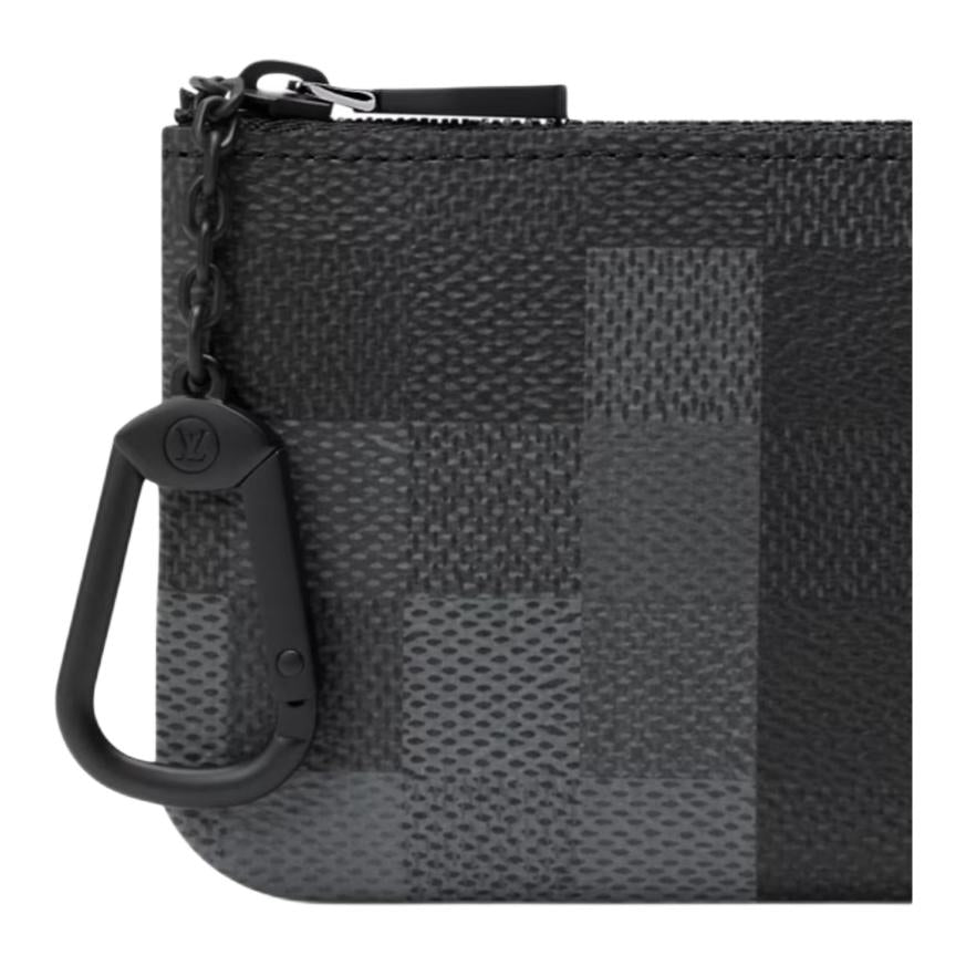 LOUIS VUITTON Damoflage Coated Canvas Key Pouch - Black - M28666