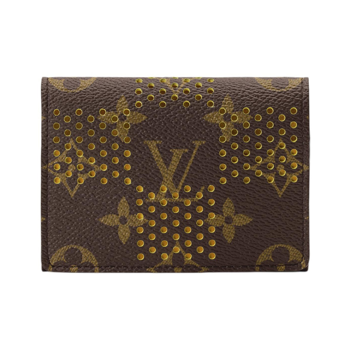 LOUIS VUITTON Envelope Monogram Grid Coated Canvas Card Holder - Brown and Yellow - M29293
