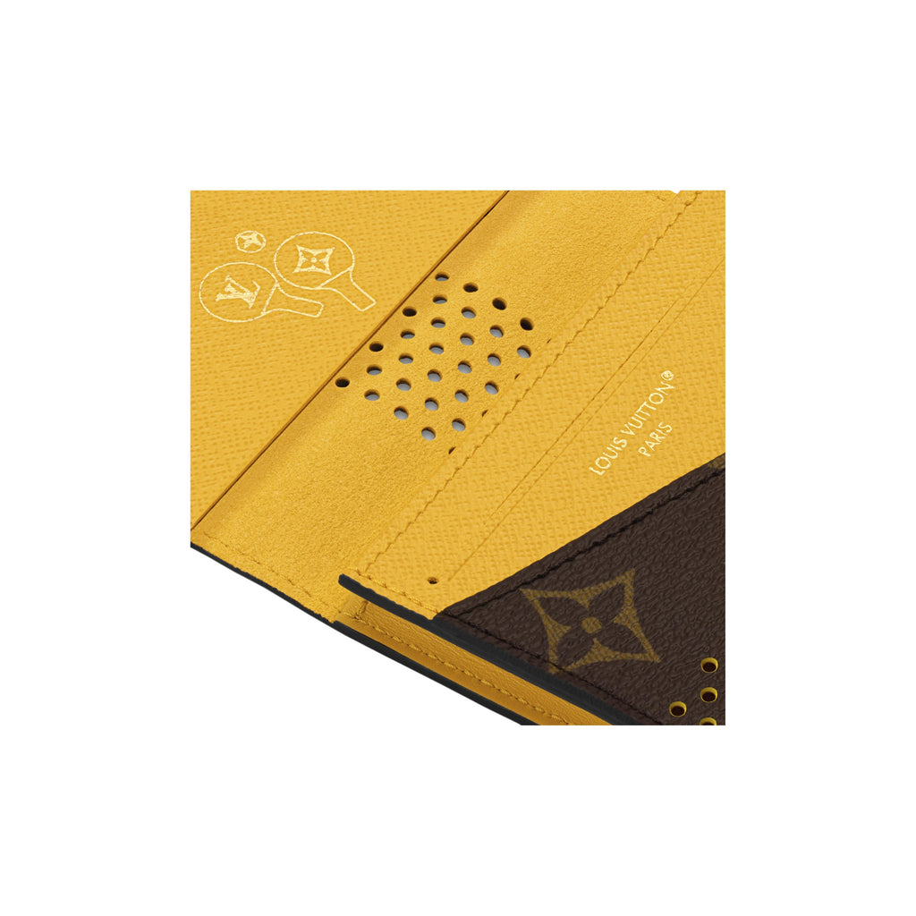 LOUIS VUITTON Envelope Monogram Grid Coated Canvas Card Holder - Brown and Yellow - M29293