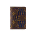 LOUIS VUITTON Monogram Grid Cutout Coated Canvas Card Holder - Brown - M29283