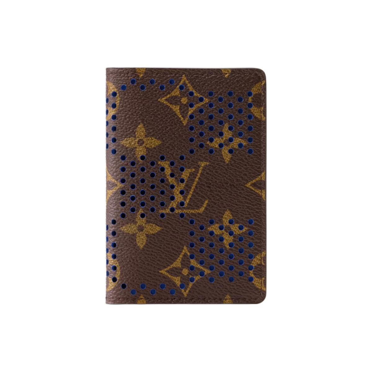 LOUIS VUITTON Monogram Grid Cutout Coated Canvas Card Holder - Brown - M29283