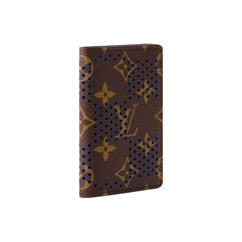 LOUIS VUITTON Monogram Grid Cutout Coated Canvas Card Holder - Brown - M29283