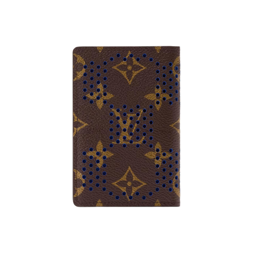 LOUIS VUITTON Monogram Grid Cutout Coated Canvas Card Holder - Brown - M29283