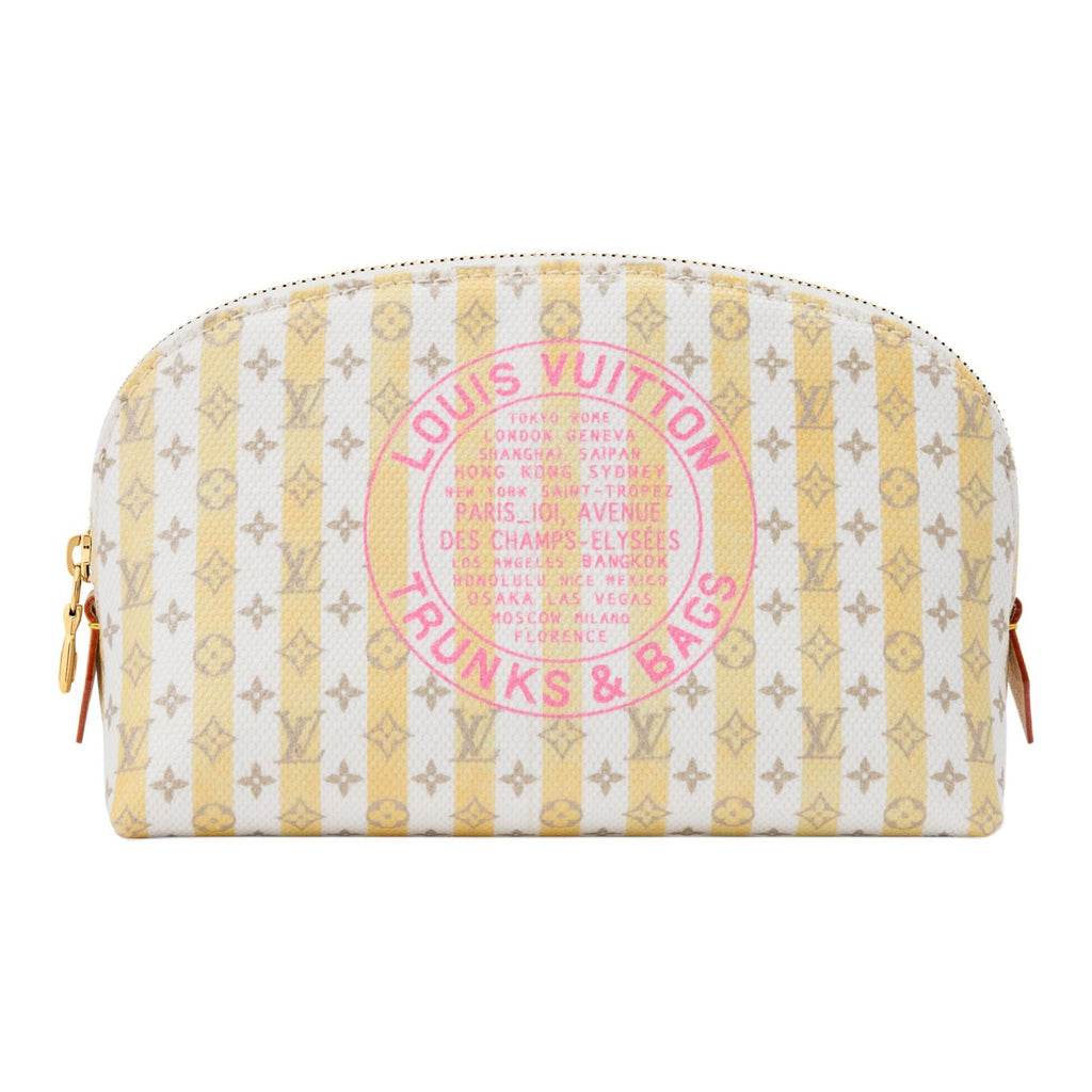 LOUIS VUITTON Small Linen-Cotton Blend Coated Canvas Cosmetic Pouch - Multicolor - M28679