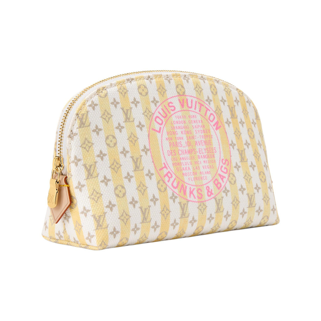 LOUIS VUITTON Small Linen-Cotton Blend Coated Canvas Cosmetic Pouch - Multicolor - M28679