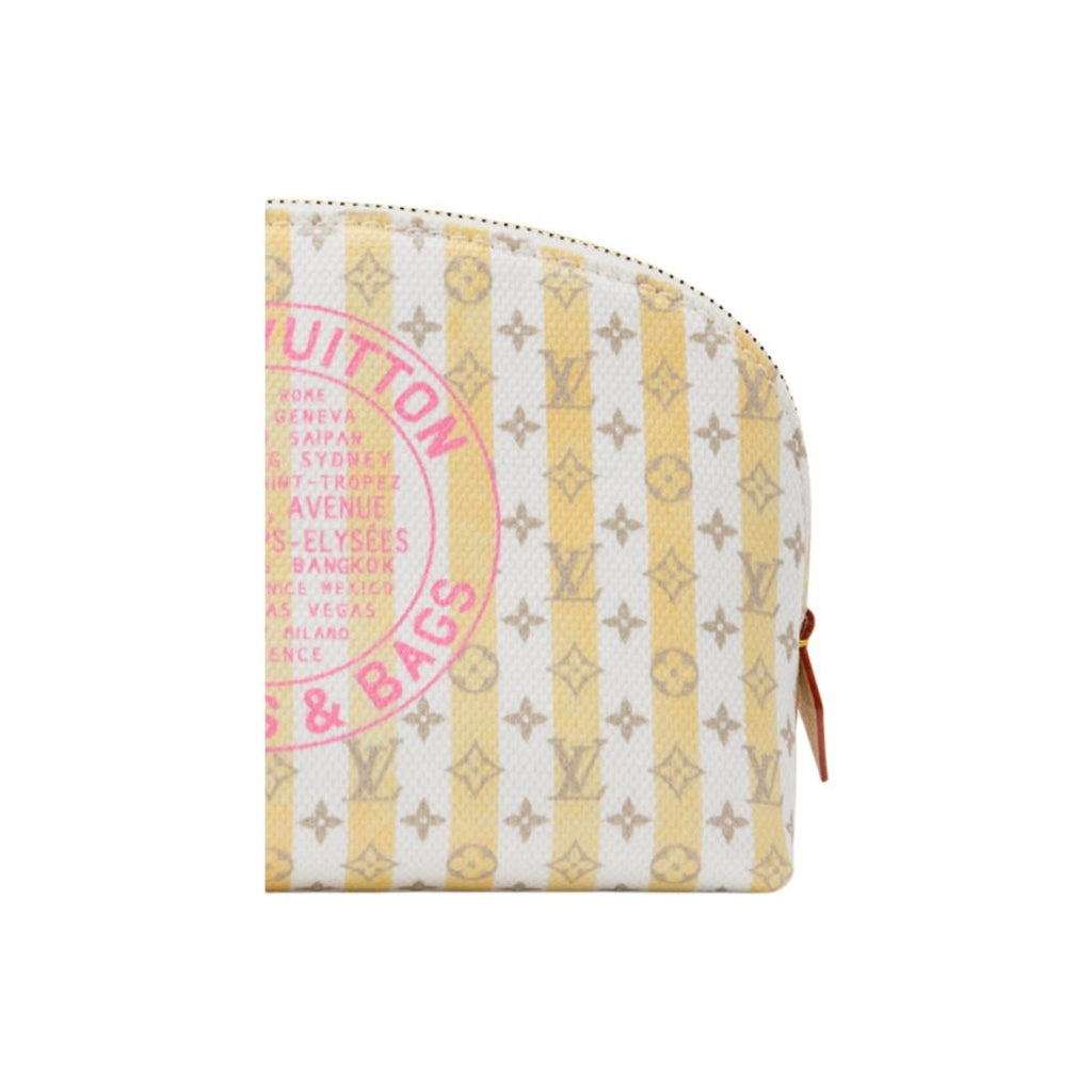 LOUIS VUITTON Small Linen-Cotton Blend Coated Canvas Cosmetic Pouch - Multicolor - M28679