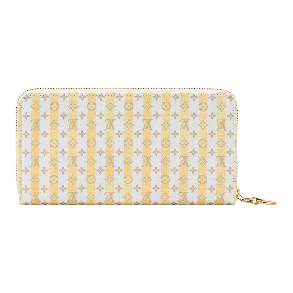 LOUIS VUITTON Zippy Monogram Stripe Coated Canvas Wallet - Banana Yellow - M28463