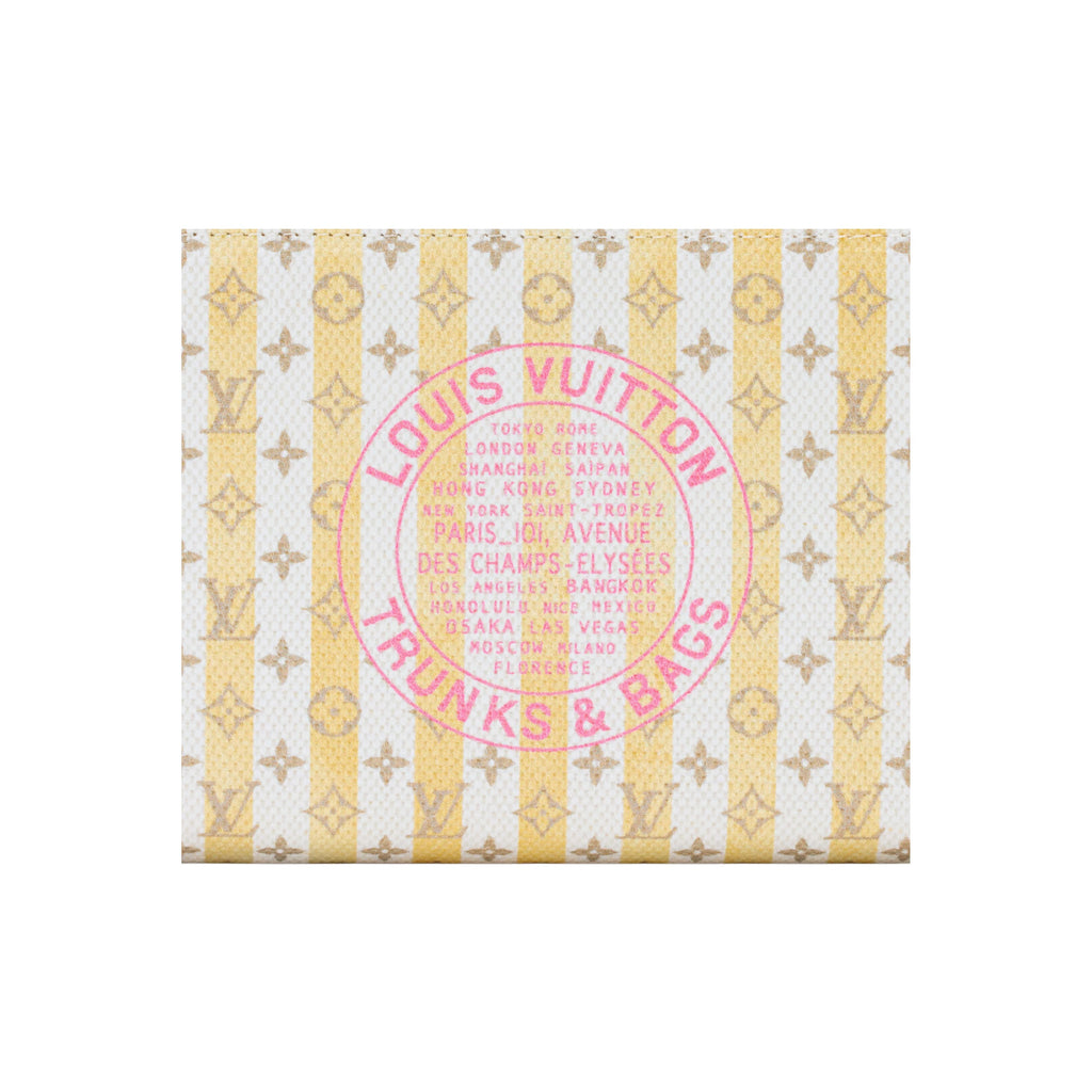 LOUIS VUITTON Zippy Monogram Stripe Coated Canvas Wallet - Banana Yellow - M28463