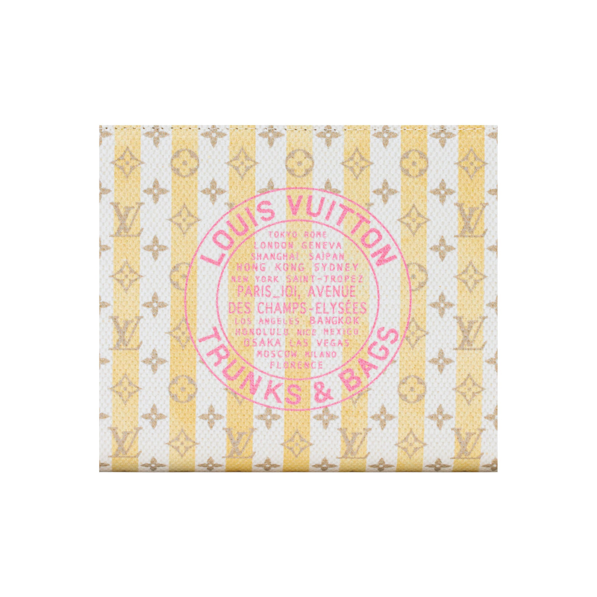 LOUIS VUITTON Zippy Monogram Stripe Coated Canvas Wallet - Banana Yellow - M28463