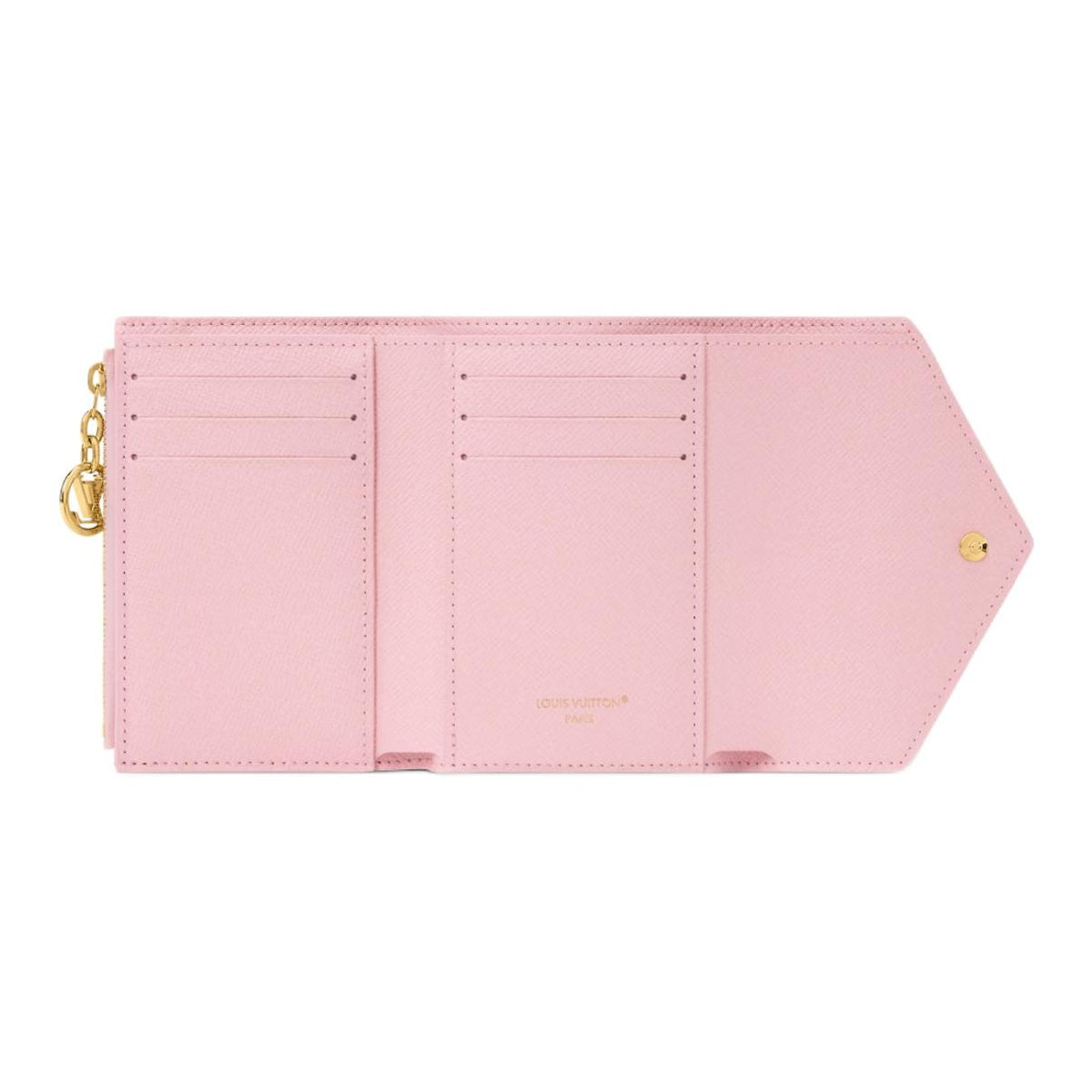 LOUIS VUITTON Victorine Contrast Stripe Coated Canvas Wallet - White and Pink - M29461