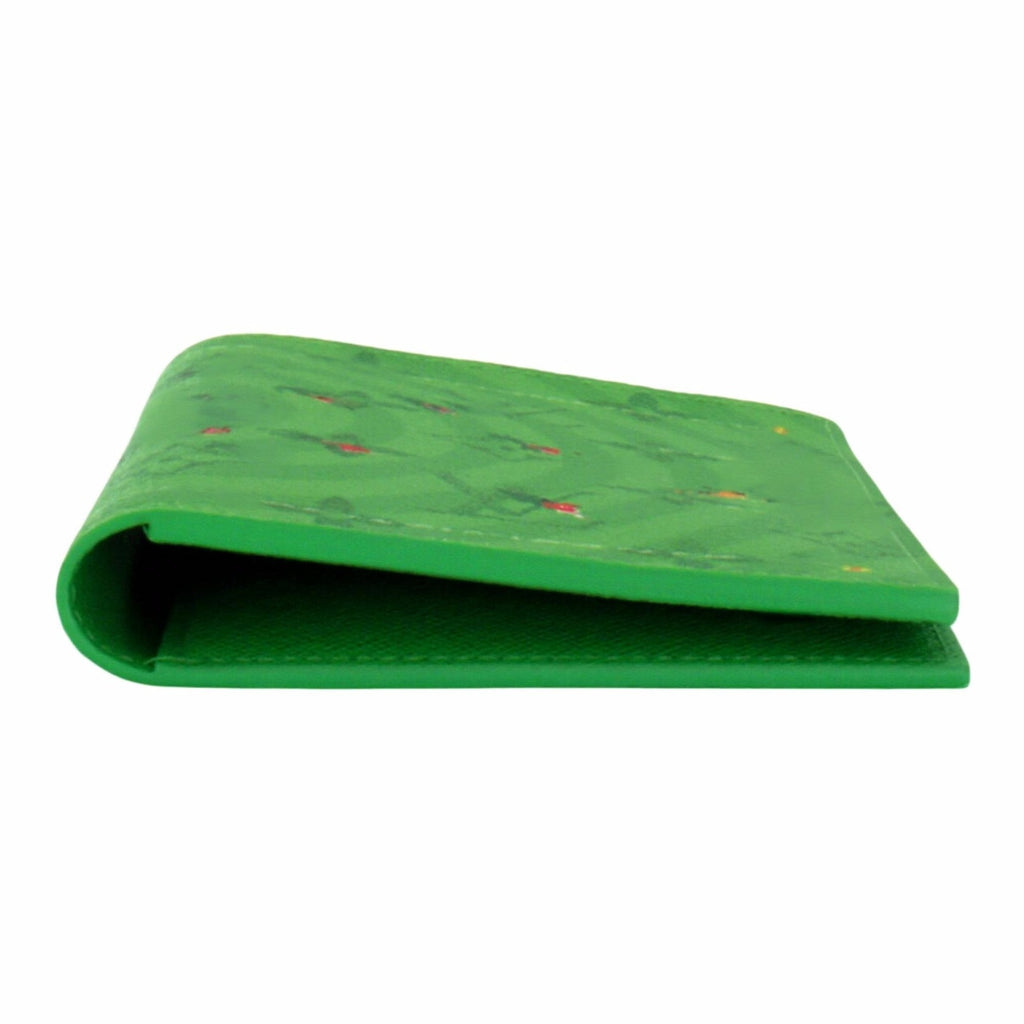 LOUIS VUITTON Soccer Field Print Faux Leather Passport Holder - Green - M26794
