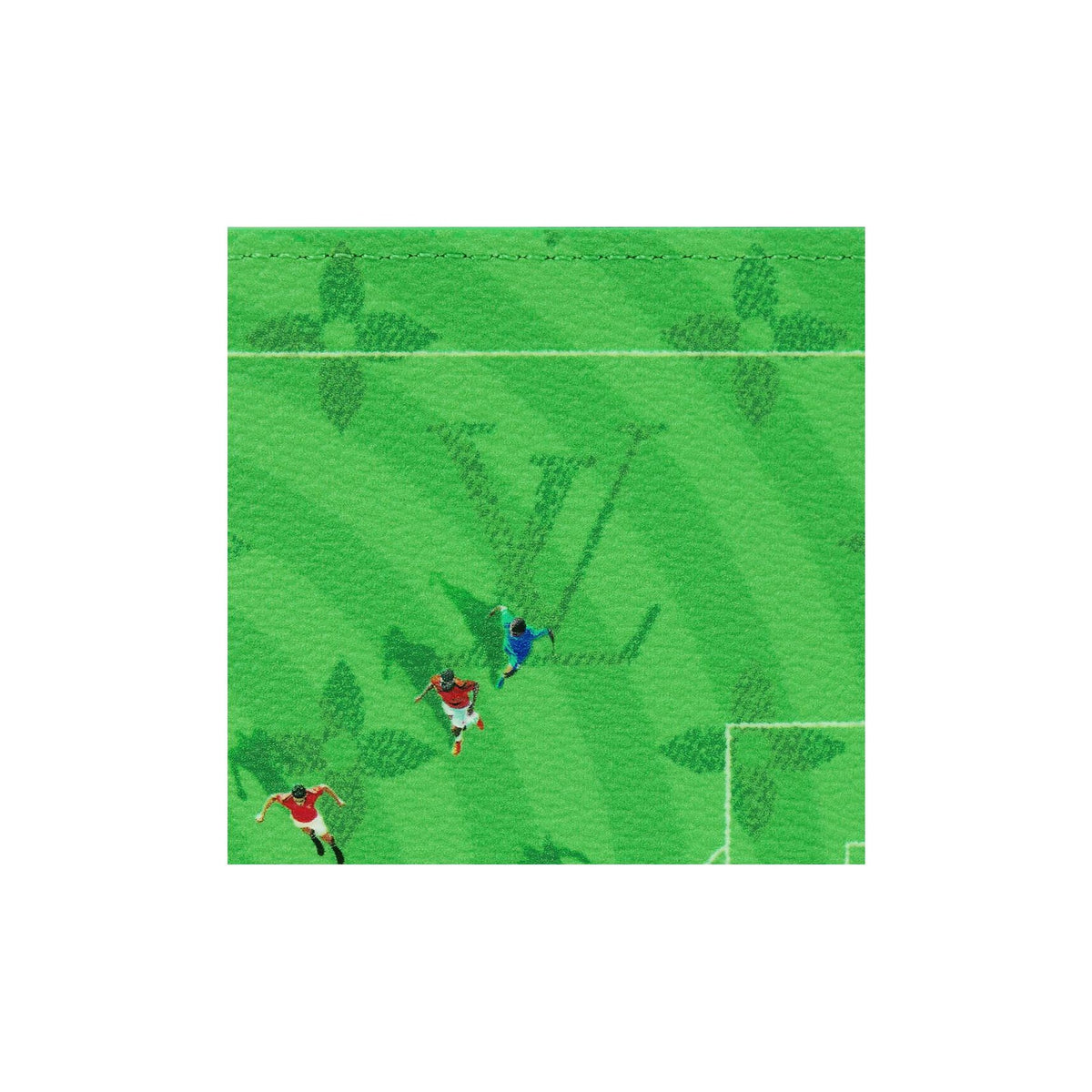 LOUIS VUITTON Soccer Field Print Faux Leather Passport Holder - Green - M26794