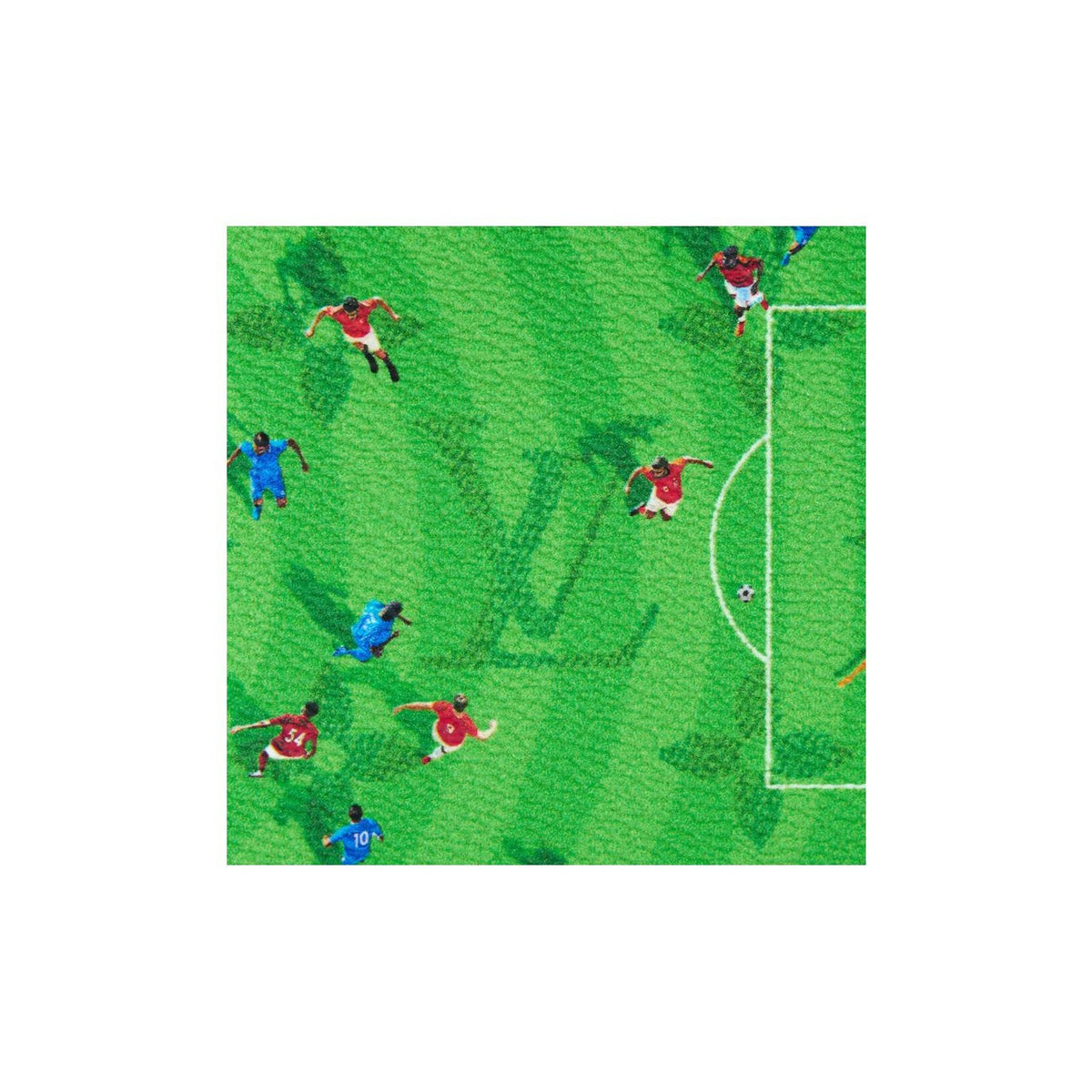 LOUIS VUITTON Multiple Soccer Field Print Coated Canvas and Faux Leather Wallet - Green - M28809