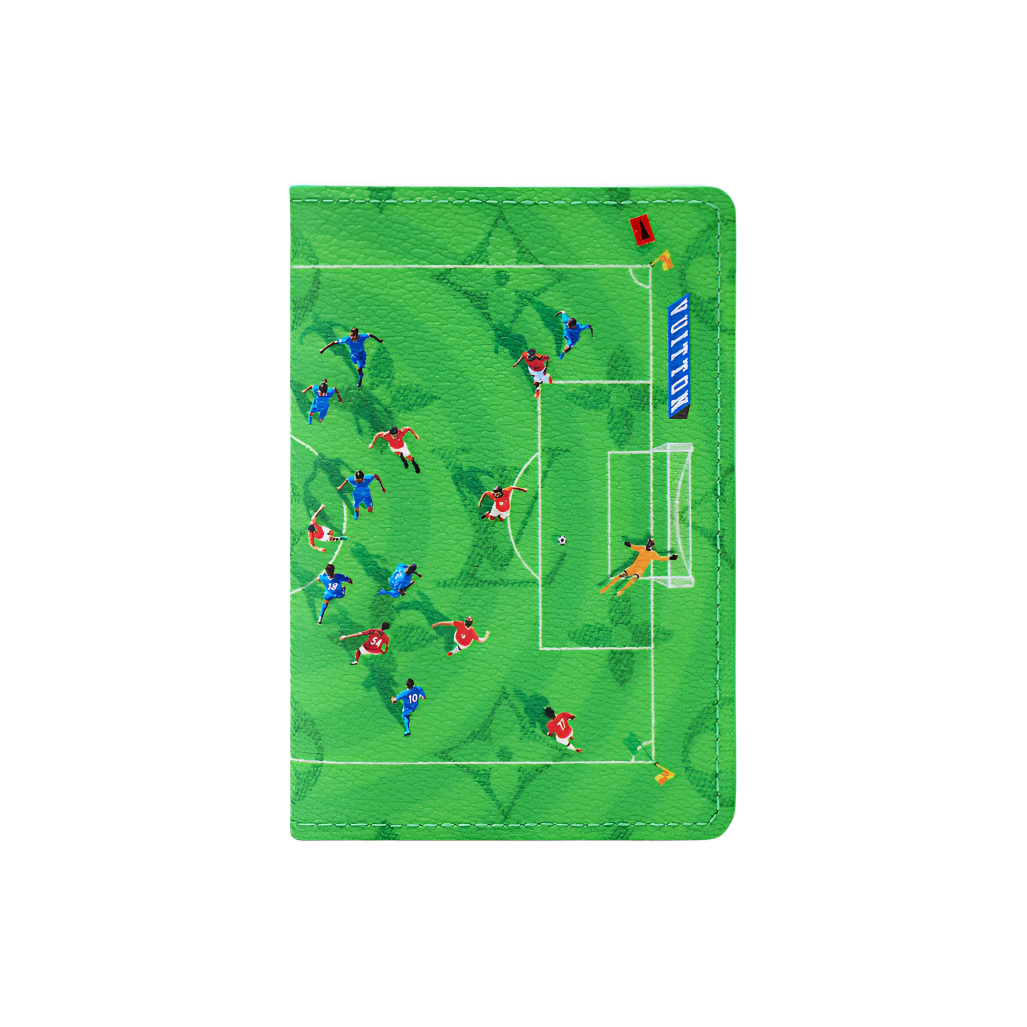 LOUIS VUITTON Soccer Field Monogram Print Coated Canvas and Faux Leather Card Holder - Green - M26799