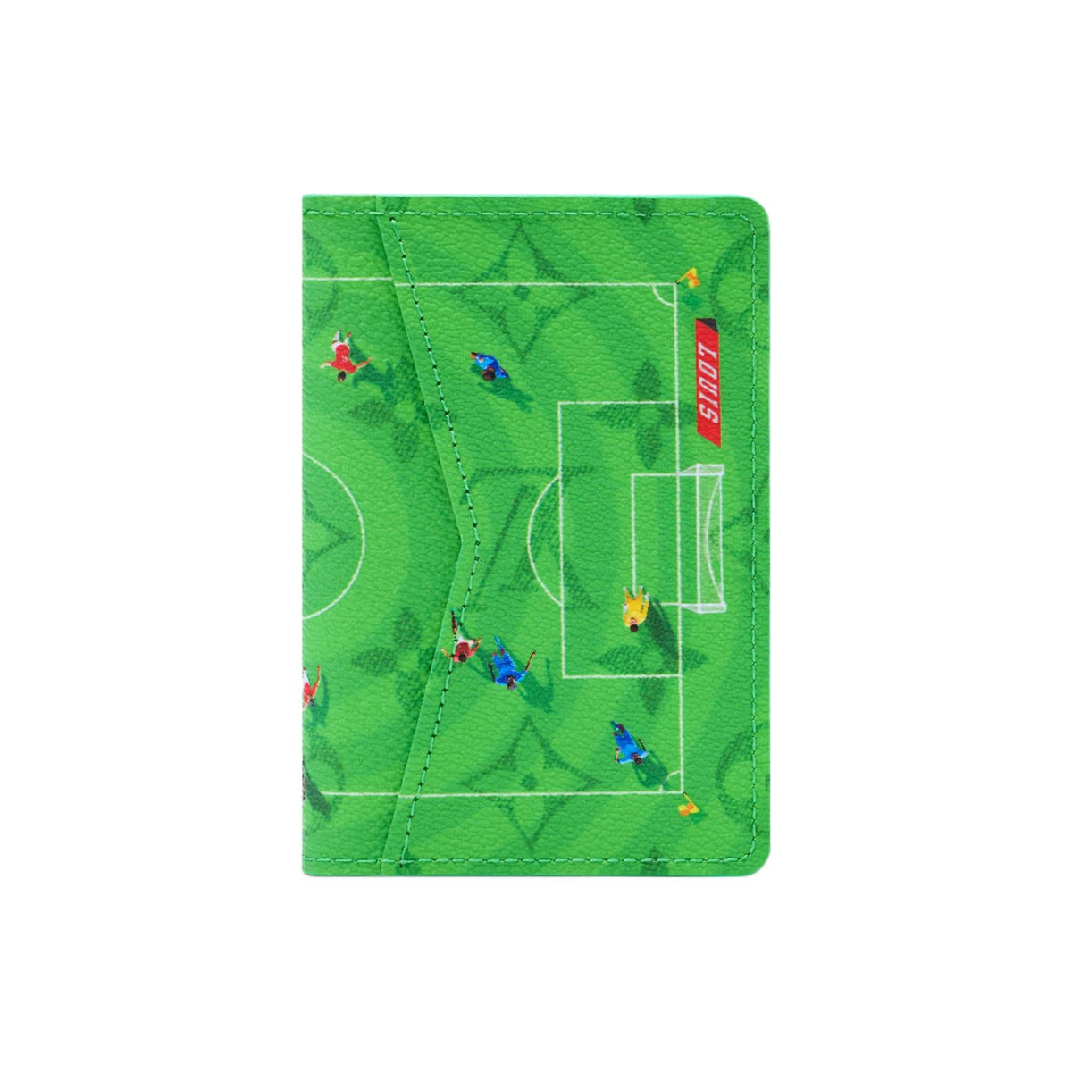 LOUIS VUITTON Soccer Field Monogram Print Coated Canvas and Faux Leather Card Holder - Green - M26799